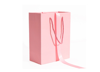 Προσαρμοσμένο λογότυπο Ρομαντική ροζ χάρτινη τσάντα εσωρούχων με λαβές από σχοινί