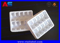 2ml 10 φιαλίδια Πλαστικός δίσκος κυψελών , Φαρμακευτικοί πλαστικοί δίσκοι φιαλιδίων Λευκός