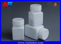 Άσπρα 50ml της PET πλαστικά μπουκάλια χαπιών φαρμακείων με την τετραγωνική μορφή κεφαλής κοχλίου