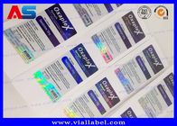Αυτοκόλλητη Φαρμακευτική Συσκευασία Πεπτιδίου 15ml Ετικέτες μπουκαλιών Ασημένιο φύλλο αλουμινίου Ετικέτα φαρμακευτικής φιάλης χρώματος
