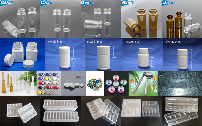 Ιατρικά μπουκάλια 2ml που συσκευάζουν τους διαφανείς δίσκους φουσκαλών PVC στο απόθεμα 9