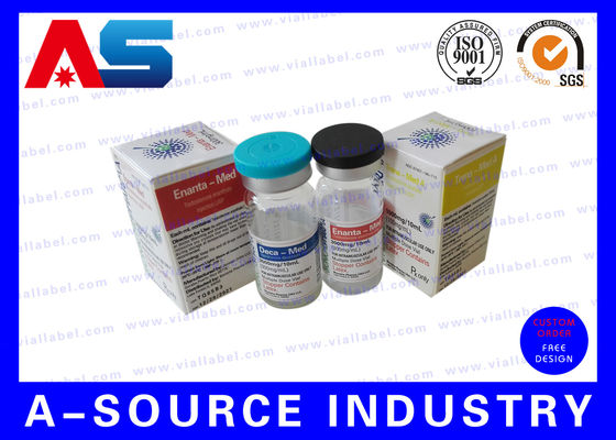 Προσαρμοσμένα κουτιά φιαλιδίων ISO 9001 Pharma 10ml για αποθήκευση, κανονική εκτύπωση για φιαλίδια πεπτιδίων