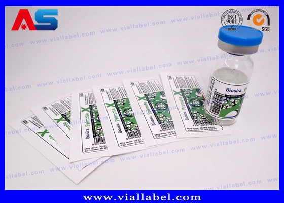 CMYK Λευκή Μαργαριταρένια Φόρμα 10ml Ετικέτα φιαλιδίου Για φιάλες ενέσεως