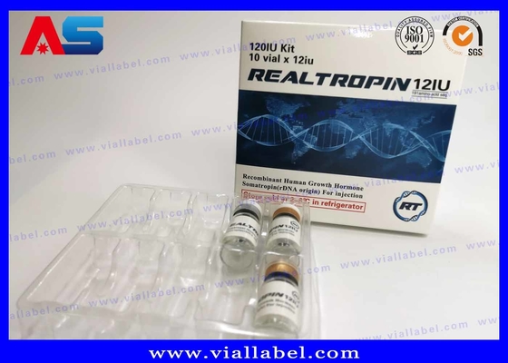 Somatropina Hcg Συσκευαστικό Χάρτινο Φιαλίδιο Ενέσεων Κουτί με Ετικέτα Για Συμπληρώματα ΜΑΣΙΚΟΣ