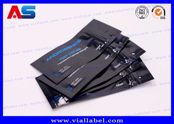 Μαύρη εκτύπωση Αλουμινένιο φύλλο σάκο για 10 ml φιαλίδιο Δοκιμή Ανδρογόνων Cyp 10 ml μπουκάλι