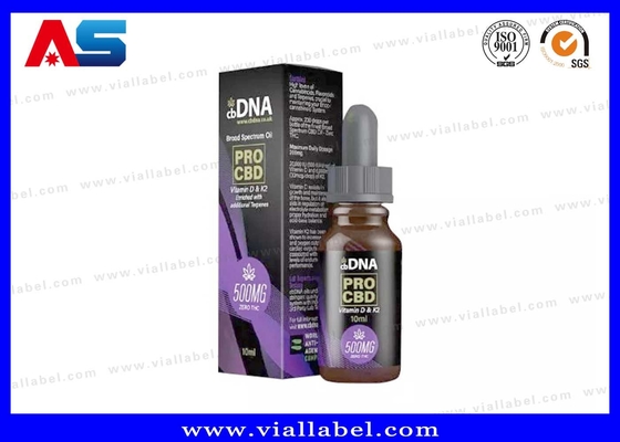 Pro CBD συσκευασία κουτί και ετικέτα DNA πετρελαίου σταγονιδιακού μπουκάλι ετικέτα και κουτί εκτύπωση εργοστάσιο