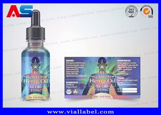 Pro CBD συσκευασία κουτί και ετικέτα DNA πετρελαίου σταγονιδιακού μπουκάλι ετικέτα και κουτί εκτύπωση εργοστάσιο