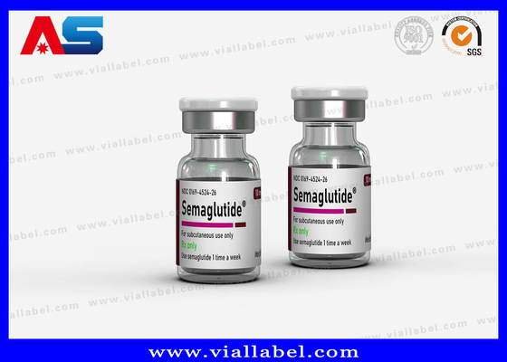 Σεμαγλουτίδη 2 ml Προσαρμοσμένη αυτοκόλλητη ετικέτα μικρού μπουκαλιού με βερνίκι UV Spot / θερμό σφραγίδα / φύλλο