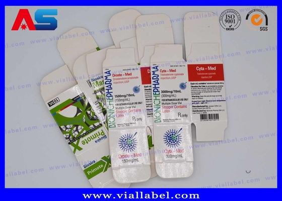 Bio Pharma 10ml Φιαλίδιο Κουτί Για Ενέσιμα Έλαια Γυάλινα μπουκάλια Συσκευή Προσαρμοσμένη δωρεάν σχεδίαση Ασφαλής αποστολή