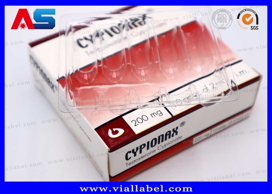 Προσαρμοσμένα κουτιά φιαλιδίων 10 ml με πλαστικά δίσκια από 10 μπουκάλια