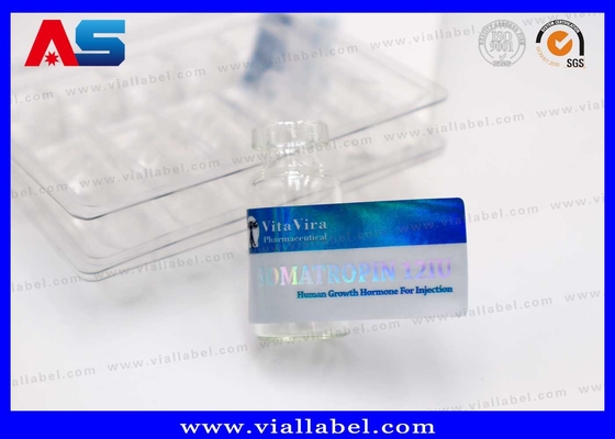 Μικρό μπουκάλι Hcg Ετικέτα 2 ml Φιαλίδιο Μεταλλικό Μπλε Χρώμα Χρήση φαρμακείο