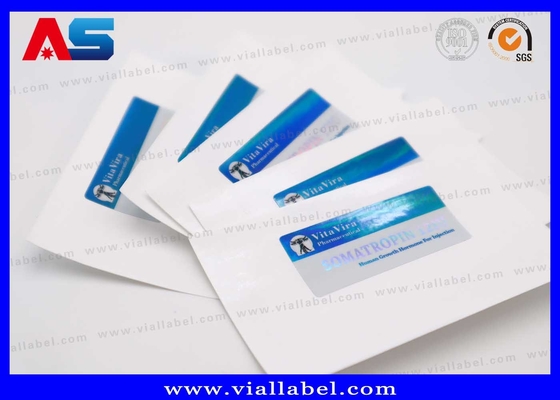 Μικρό μπουκάλι Hcg Ετικέτα 2 ml Φιαλίδιο Μεταλλικό Μπλε Χρώμα Χρήση φαρμακείο