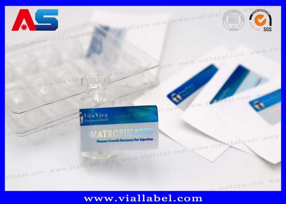 Μικρό μπουκάλι Hcg Ετικέτα 2 ml Φιαλίδιο Μεταλλικό Μπλε Χρώμα Χρήση φαρμακείο