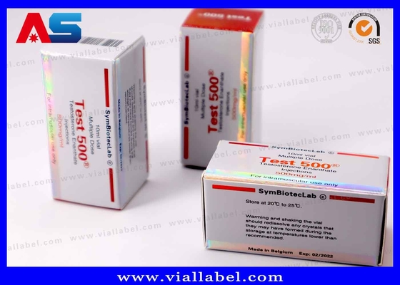Ασημένια ολογραφική 10ml φιαλιδίων κιβωτίων εκτύπωση κουτιών από χαρτόνι συνήθειας φαρμακευτική μικρή