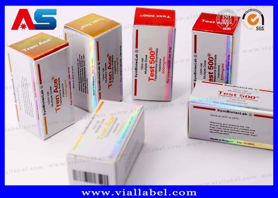 Τυπωμένο χαρτόνι Αποθήκευση 10ml Φιαλίδια Κουτιά με Κέπανα Γέλια Μοντεμπολιτισμού Χρυσό φύλλο Συσκευή Χρυσό φύλλο / αποτέλεσμα ολόγραμμα