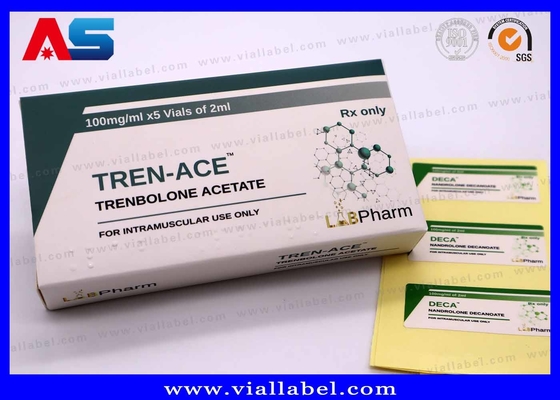 10 ml φιαλίδια Κουτιά Εργαστήριο Φαρμακευτική Κατασκευασμένο από 375g υψηλής ποιότητας χαρτί Φαρμακευτικό Custom Design