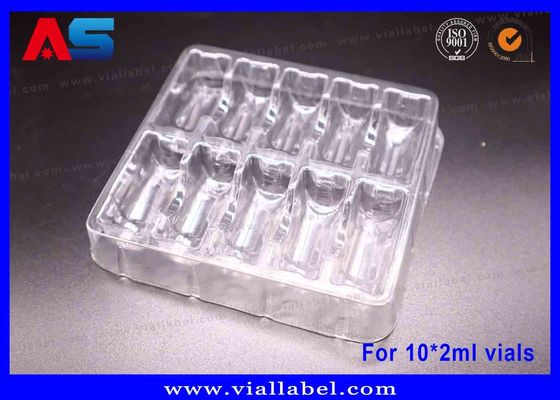 Άσπρη/μπλε/διαφανής πλαστική συσκευασία φουσκαλών για τα φιαλίδια γυαλιού που συσκευάζουν με την αποτύπωση σε ανάγλυφο του λογότυπου