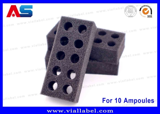 Μαύρο δοχείο φούνας EVA για την αμπούλη ∙ 10x1ml Λύση ασφαλείας αποθήκευσης για ιατρική και εργαστηριακή χρήση