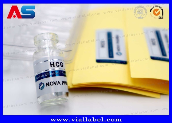 Ετικέτα μικρού φιαλιδίου ένεσης 2ml, Ματ προσαρμοσμένη εκτύπωση ετικέτας φιαλιδίου Hcg για φαρμακευτική συσκευασία
