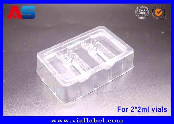 2 ml μπουκάλι Blister Trays για peptides / Hcg Package Blisters 50um πάχος Διαφανείς δίσκοι