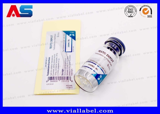 Ετικέτες 10 ml για να βρεθούν σε αποστειρωμένα φιαλίδια, αυτοκόλλητα που τυπώνονται με μεταλλικά χρώματα.