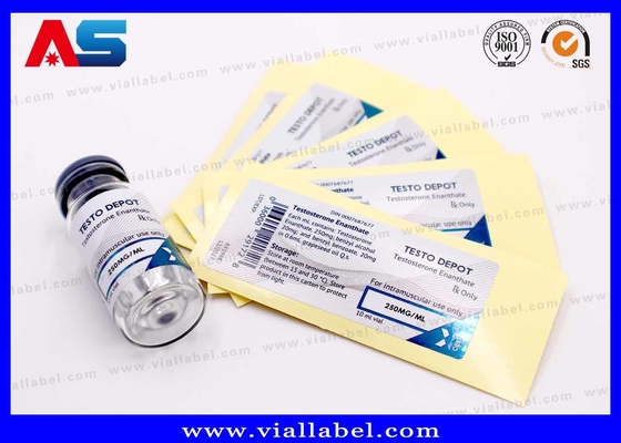 Ετικέτες 10 ml για να βρεθούν σε αποστειρωμένα φιαλίδια, αυτοκόλλητα που τυπώνονται με μεταλλικά χρώματα.