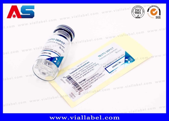 Ετικέτες 10 ml για να βρεθούν σε αποστειρωμένα φιαλίδια, αυτοκόλλητα που τυπώνονται με μεταλλικά χρώματα.