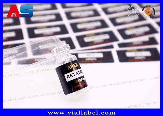 Ετικέτα μικρών μπουκαλιών για ενέσιμα έλαια Ετικέτες, ετικέτες φιαλιδίων Hcg Εκτύπωση προσαρμοσμένου λογότυπου