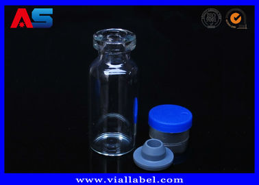 Γυάλινο μπουκάλι 5ml Μικρά γυάλινα φιαλίδια με ελαστικό πώμα και 13 # πλαστικό καπάκι αλουμινίου
