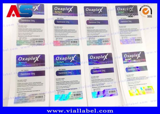 CMYK Εκτύπωση Ολογραφική ετικέτα φιαλιδίου HCG Μονάδα 50 μm 100 δισκία ετικέτα