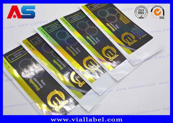 Κύκλος προ - τυπωμένες 10ml ετικέτες φιαλιδίων για τη συσκευασία ολογραφική με την εκτύπωση κιβωτίων φιαλιδίων