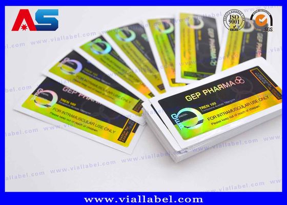 Για το Boldenene Undecylenate φιαλίδιο 10ml Προσαρμοσμένα αυτοκόλλητα ολόγραμμα Δυνατό κόλλημα Ετικέτες φιαλίδων 10ml με εφέ ολόγραμμα λέιζερ Προσαρμοσμένο μέγεθος