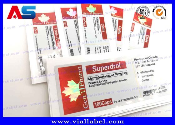 2ml / 5ml / 15ml / 20ml 10ml Φιαλίδιο Ετικέτες Laser Custom Ολογραμικές ετικέτες γυάλινου φιαλίδου