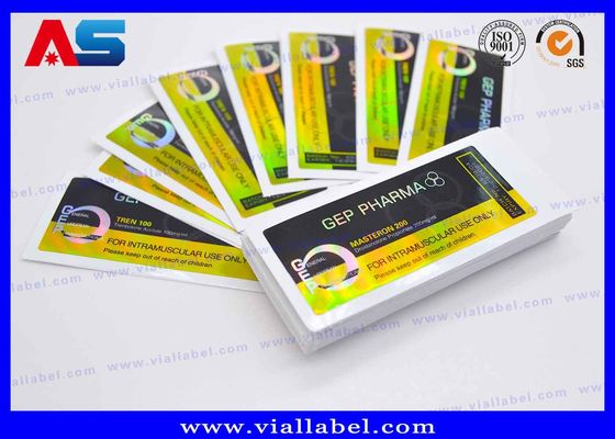 CMYK Εκτύπωση Ολογραφική ετικέτα φιαλιδίου HCG Μονάδα 50 μm 100 δισκία ετικέτα