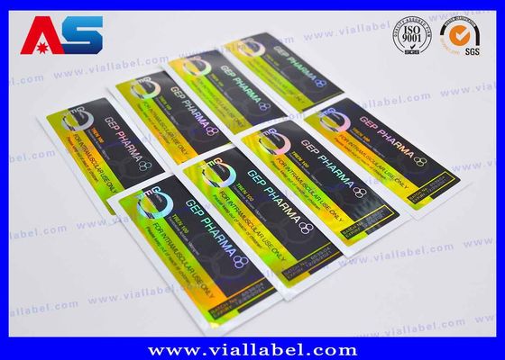 Δυνατή κόλληση Ετικέτες φιαλιδίων 10 ml Φίρμα PET Laser Film CMYK Εκτύπωση για φαρμακεία ετικέτες φιαλιδίων γυαλιού