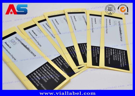 CMYK Εκτύπωση Ολογραφική ετικέτα φιαλιδίου HCG Μονάδα 50 μm 100 δισκία ετικέτα
