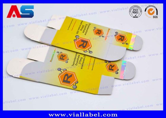 Χάρτινη αποθήκευση 10 ml Φιαλίδια Κουτιά για γυάλινα φιαλίδια Χολογράμματα Φαρμακευτικά μπουκάλια, ISO9001 φαρμακευτικές συσκευασίες