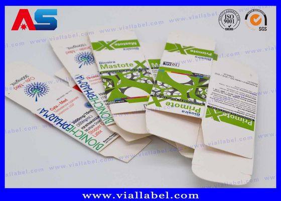 Στιλπνά 10ml τεστοστερόνης κιβώτια φιαλιδίων Undecanoate, φιαλίδια γυαλιού ιατρικής με τη ζωηρόχρωμη εκτύπωση