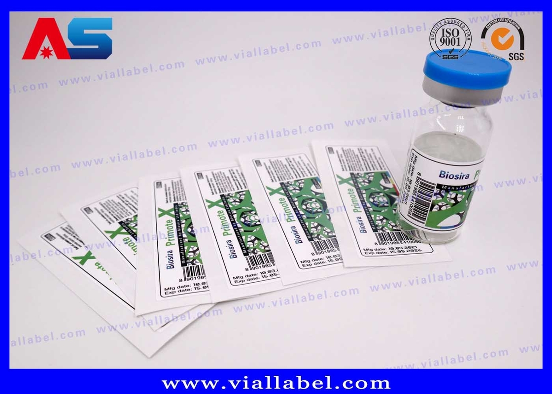 CMYK Λευκή Μαργαριταρένια Φόρμα 10ml Ετικέτα φιαλιδίου Για φιάλες ενέσεως
