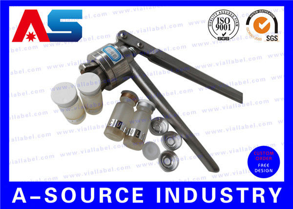 Ασημένιο αλουμίνιο χειροκίνητο καπάκι φιαλίδιο Crimper Crimping εργαλείο για 13mm / 20mm Flip Off πλαστικό καπάκι