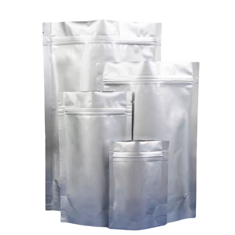 Αλουμινίου φύλλο τσάντα MOQ 100pcs Αλουμινίου Ασημένιο Zip Lock τσάντα Για 50 δισκία