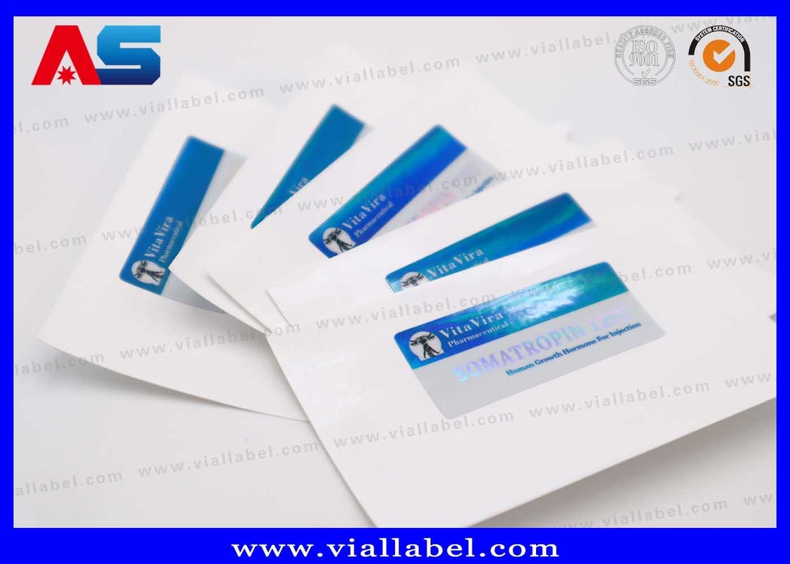 Μικρό μπουκάλι Hcg Ετικέτα 2 ml Φιαλίδιο Μεταλλικό Μπλε Χρώμα Χρήση φαρμακείο