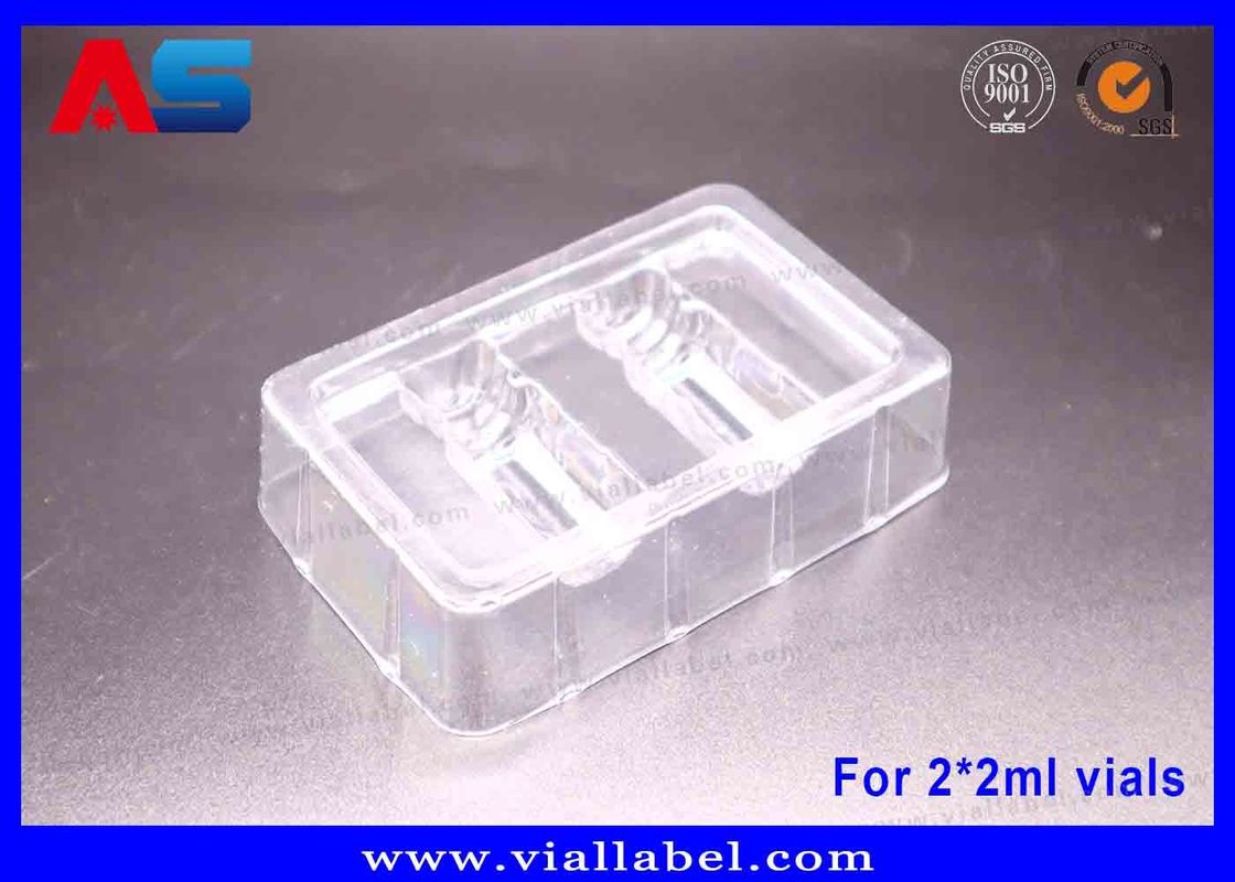 2 ml μπουκάλι Blister Trays για peptides / Hcg Package Blisters 50um πάχος Διαφανείς δίσκοι