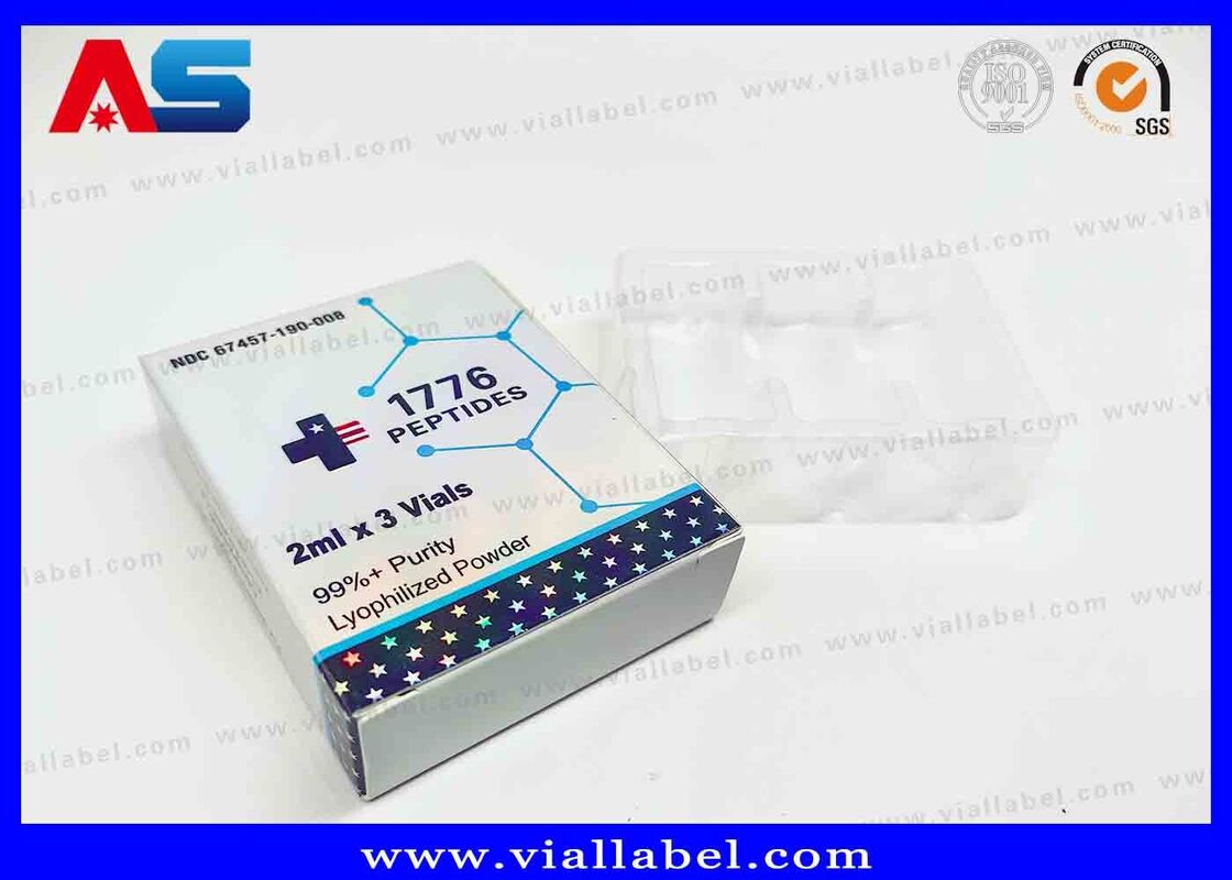 Μικρό Κουτί Ολογραφικού Λέιζερ BPC, Φαρμακευτικό Κουτί Για 2 Φιαλίδια 3ml Εκτύπωση
