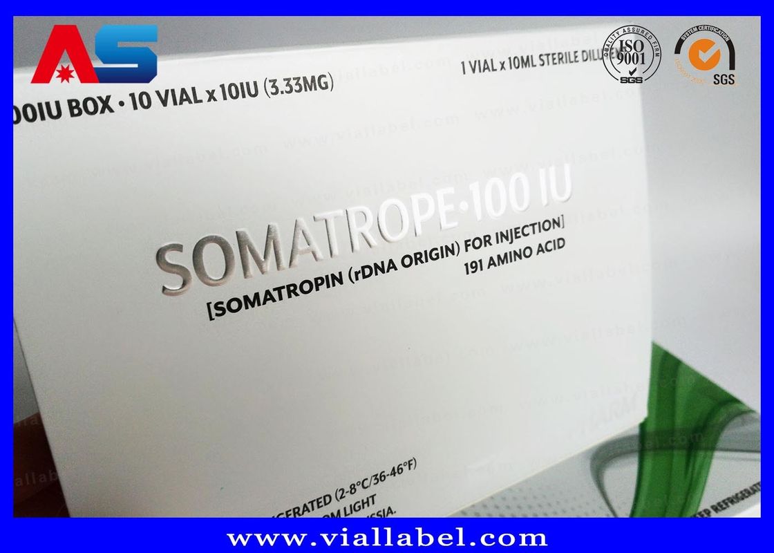 Somatropin Bodybuilding Hcg Ταμπλέτες Προσαρμοσμένο κουτί χάπια / κουτί φαρμάκων Κουτί χαρτιού Χρυσό φύλλο