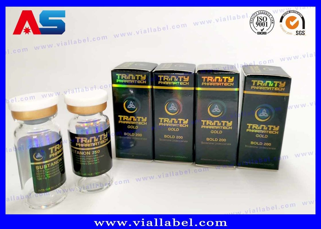 Εργαστήριο χρώματος Laser Hologram Panton μικρά μπουκάλια κιβώτια και ετικέτες bodybuilding συσκευασία κιβώτια