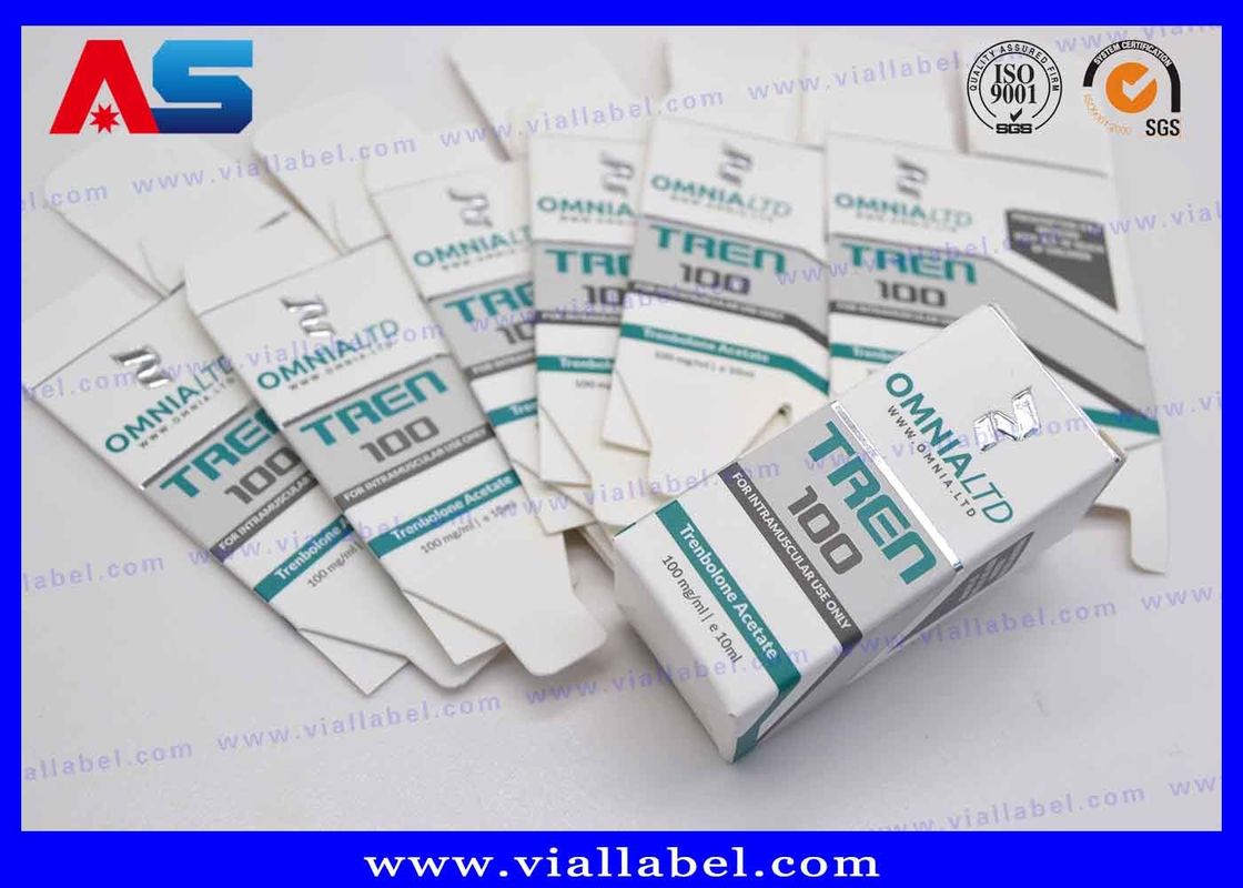 Εκτυπωτικά 10 ml φιαλίδια Χάρτινα κουτιά Τύπωση από αργυρό φύλλο για φαρμακεία Πεπτίδια ενέσεις φαρμακευτική συσκευασία