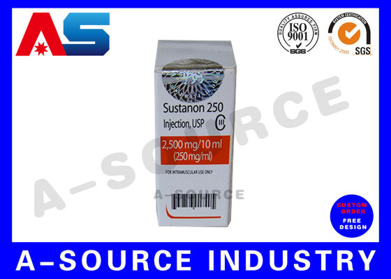 Προσαρμοσμένα κουτιά φιαλιδίων ISO 9001 Pharma 10ml για αποθήκευση, κανονική εκτύπωση για φιαλίδια πεπτιδίων