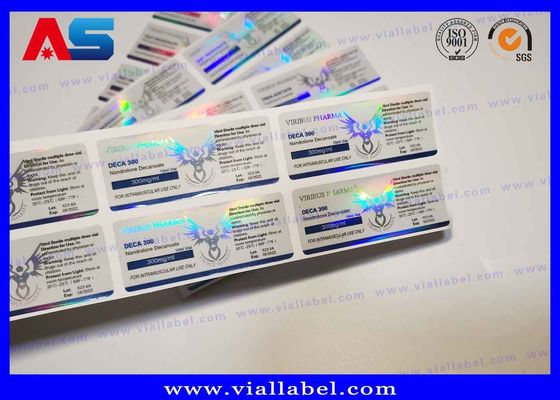 Στεροειδείς ετικέτες φιαλιδίων 10ml των φιαλιδίων γυαλιού, στεροειδής εκτύπωση αυτοκόλλητων ετικεττών συνήθειας